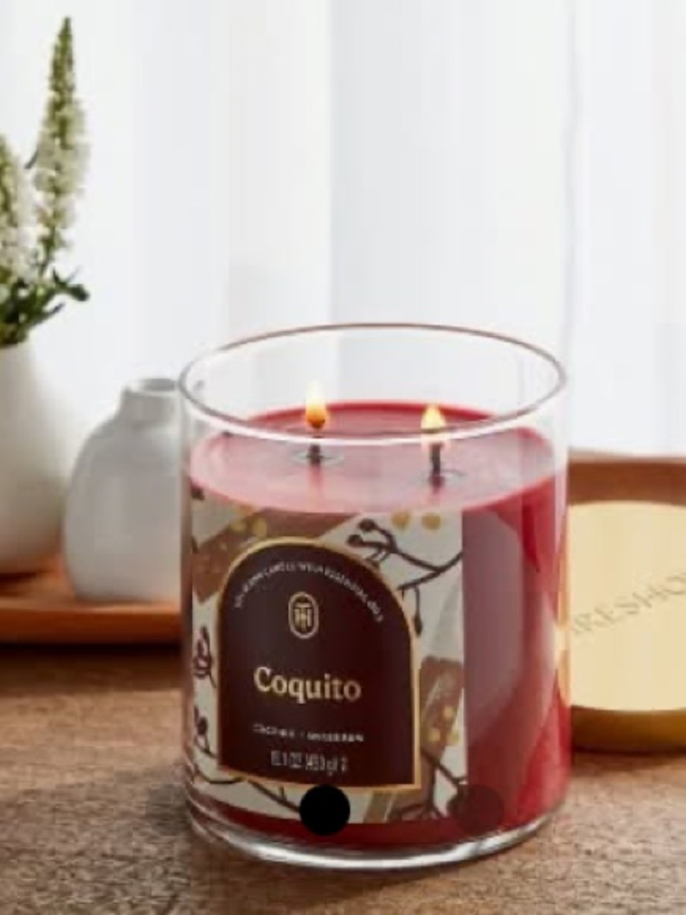 THRESHOLD NWT 2-Wick Lidded
Glass Coquito Jar Candle, Coconut - Spiced Rum -15.1 - Picture 2 of 5